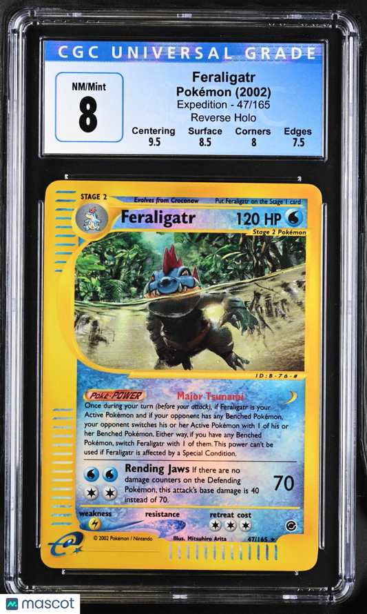 Pokémon Feraligatr 2002 Pokémon Expedition #47/165 English CGC 8