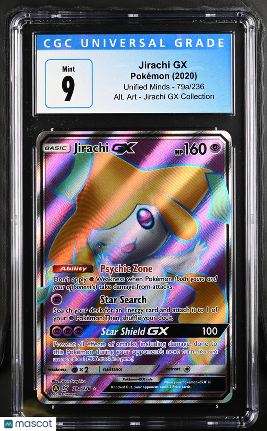 Jirachi GX 2020 Pokemon Unified Minds #79a/236 CGC 9