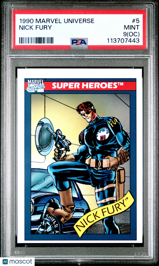1990 Marvel Universe N/A Nick Fury #5 Oc PSA 9