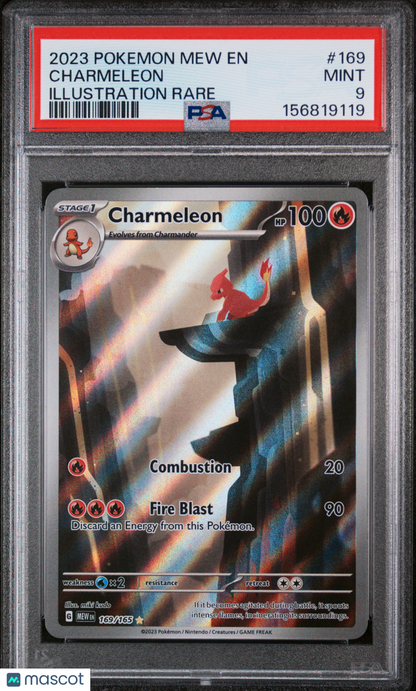 2023 Pokemon—Charmeleon #169/165 Scarlet & Violet 151—Illustration Rare PSA 9