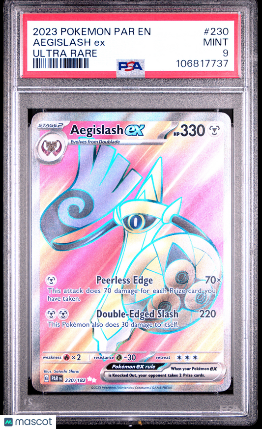 2023 Pokemon TCG Aegislash EX Paradox Rift #230 PSA 9