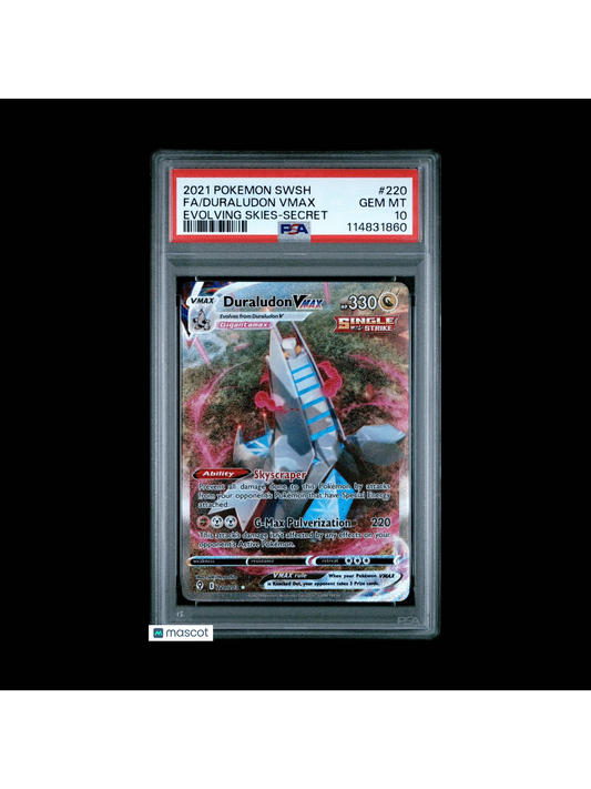 2021 Pokemon Duraludon Vmax Fa Evolving Skies #220 PSA 10 - Papa Joey's Collectibles