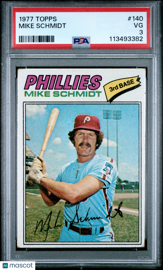 1977 Topps Baseball Mike Schmidt #140 PSA 3