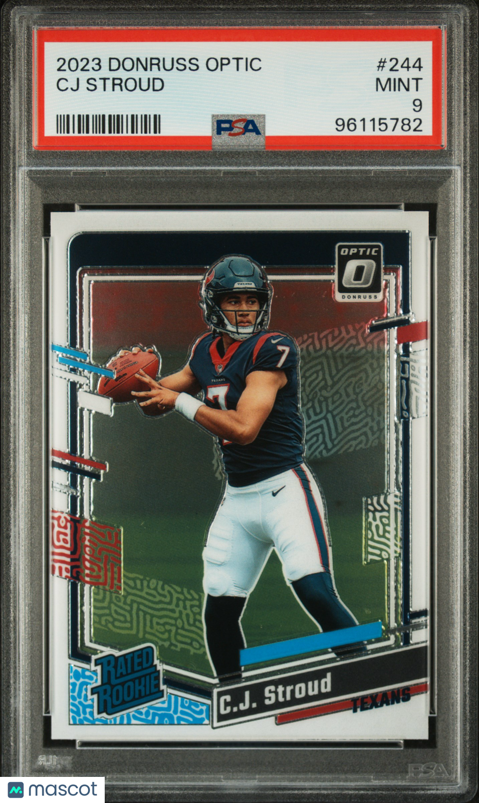 2023 Panini Donruss Optic Football—CJ Stroud #244 —PSA 9