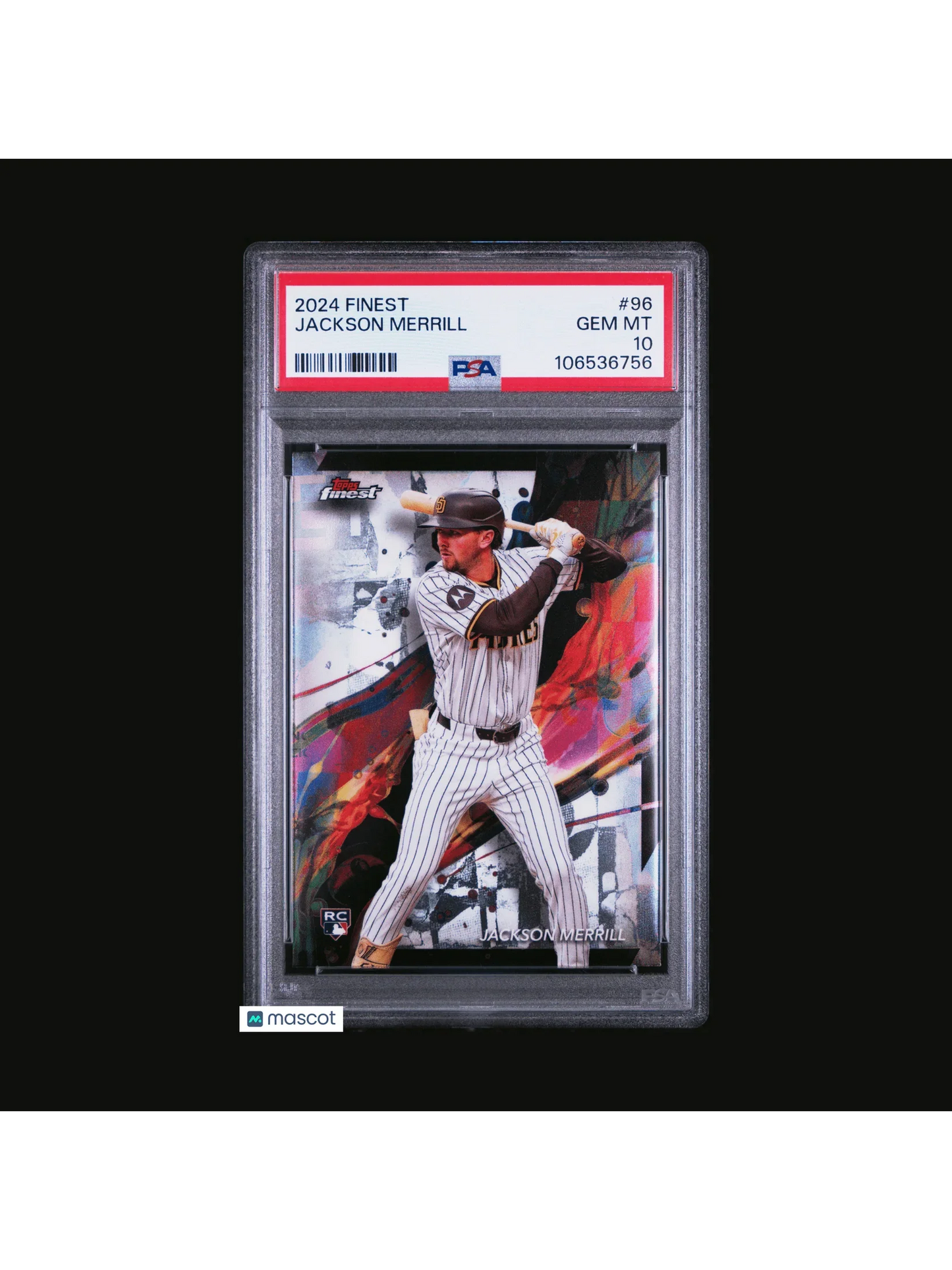 2024 Topps Finest Baseball Jackson Merrill #96 PSA 10 - Papa Joey's Collectibles