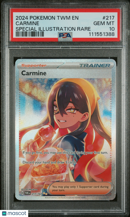 2024 Pokemon Carmine Twilight Masquerade #217/167 PSA 10