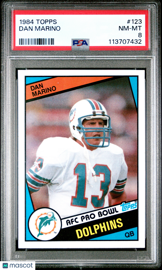 1984 Topps Football Dan Marino #123 PSA 8