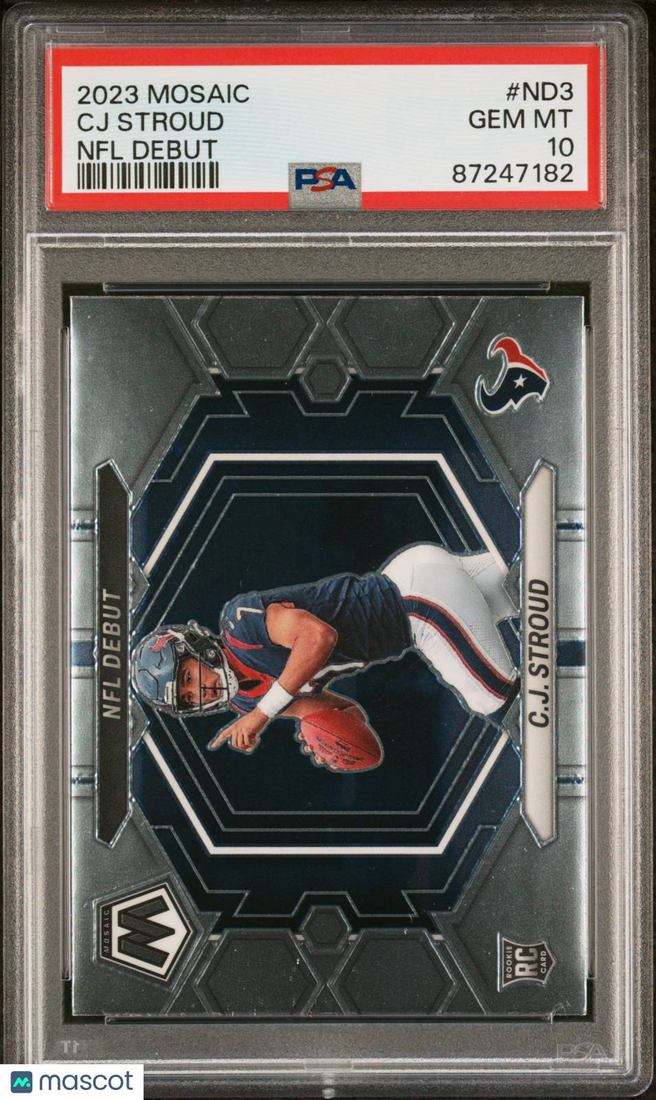 2023 Panini Mosaic NFL Debut Football—CJ Stroud #ND3 —PSA 10
