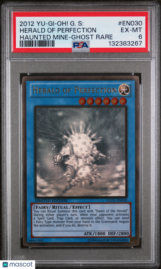 2012 Yu-Gi-Oh! Herald Of Perfection Haunted Mine Ghost Rare #EN030 PSA 6