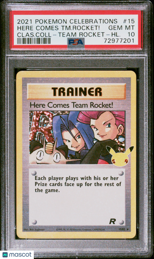 Here Comes TM. Rocket! 2021 Pokemon Celebrations Classic Collection #15 PSA 10