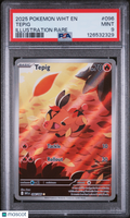 2025 Pokemon—Tepig #096 White Flare—Illustration Rare Holo PSA 9