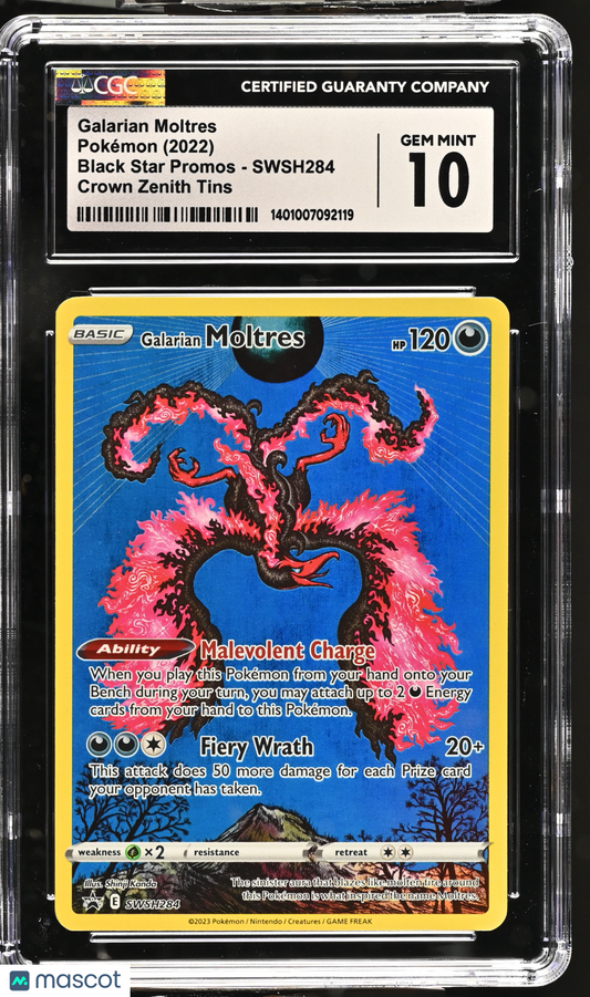 Galarian Moltres 2023 Pokemon Black Star Promos #SWSH284 English CGC 10