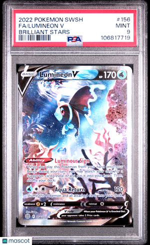 Pokemon TCG Lumineon V Fa 2022 Pokemon Sword & Shield Brilliant Stars PSA 9