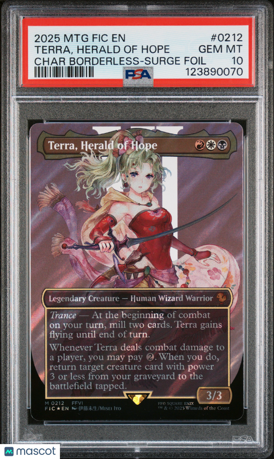 2025 Magic: The Gathering Terra, Herald Of Hope Final Fantasy #0212 PSA 10