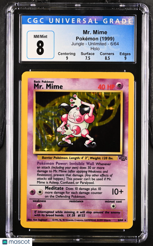 Mr. Mime 1999 Pokemon Jungle #6/64 CGC 8