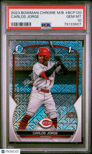 2023 Bowman Mega Box Chrome Baseball—Carlos Jorge #120 1st Mojo —PSA 10