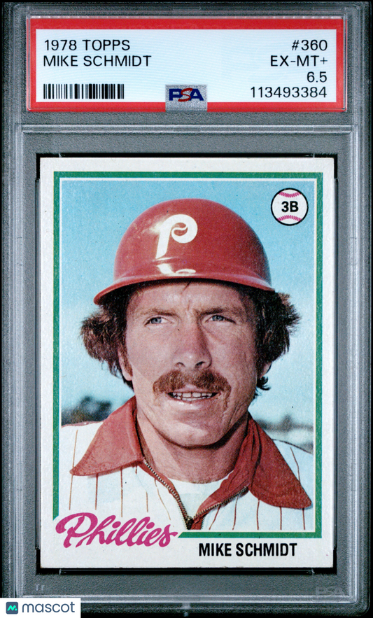 1978 Topps Baseball Mike Schmidt #360 PSA 6.5