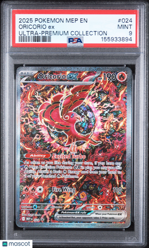 2025 Pokemon—Oricorio ex #024 Mega Evolution Promo—Black Star Promo Holo PSA 9