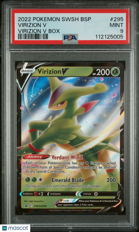 Pokemon TCG Virizion V 2022 Black Star Promo #295 Virizion V Box PSA 9