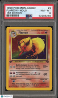 1999 Pokemon—Flareon #03/64 Jungle—Holo Rare Holo 1st Edition PSA 8