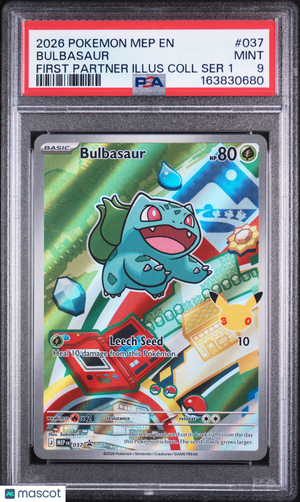 2026 Pokemon—Bulbasaur #037 Mega Evolution Promo—Black Star Promo PSA 9