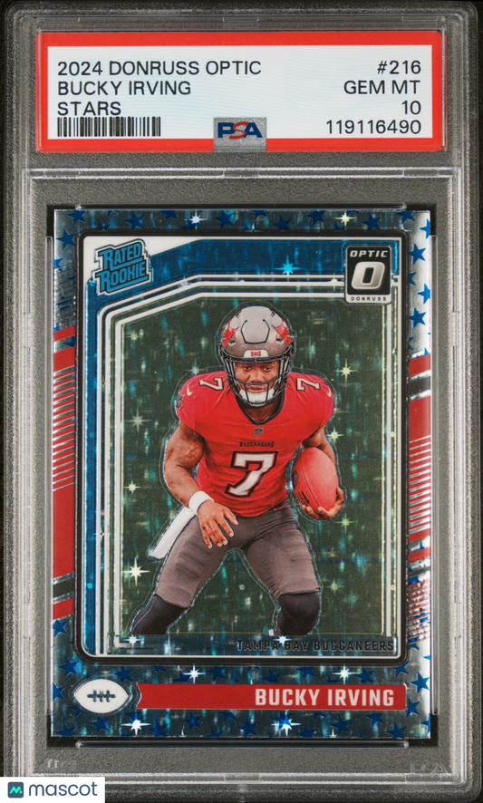 2024 Panini Donruss Optic Football—Bucky Irving #216 Stars —PSA 10