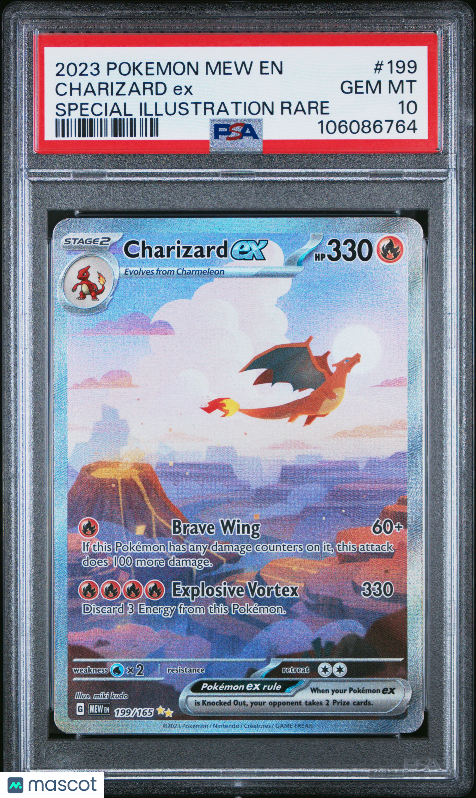2023 Pokemon—Charizard ex #199 Scarlet & Violet 151—SIR Holo PSA 10