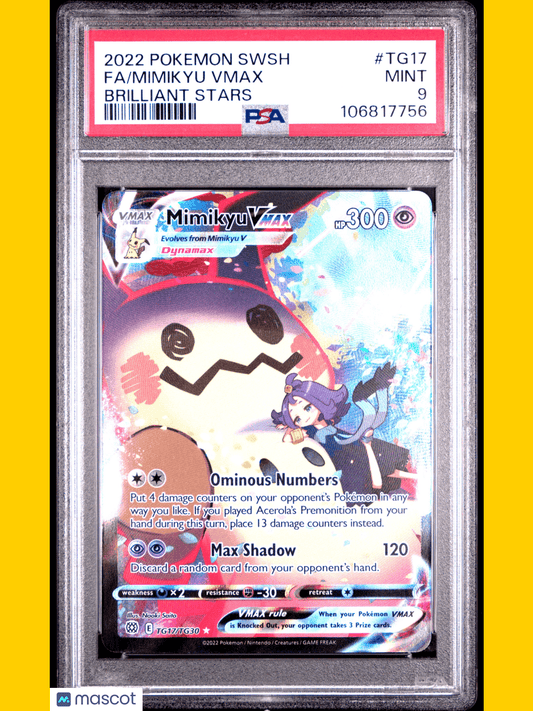 2022 Pokemon TCG Mimikyu Vmax Brilliant Stars #TG17 PSA 9