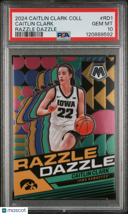 2024 Panini Caitlin Clark Collection Razzle Dazzle Caitlin Clark #RD1 PSA 10