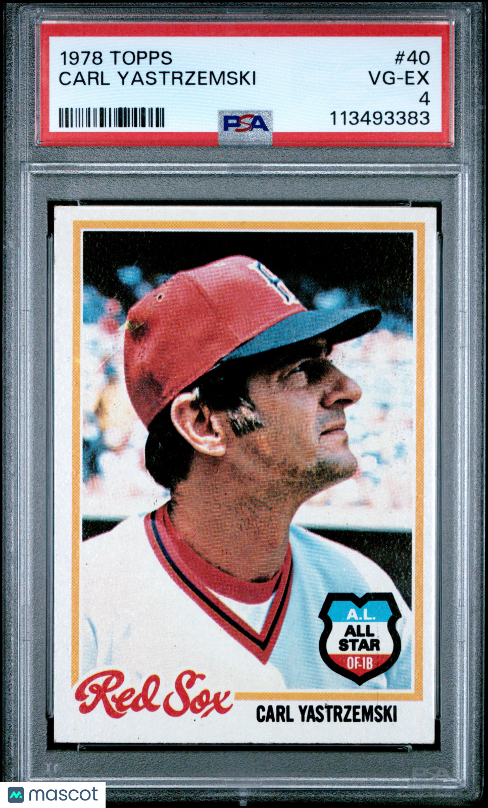 1978 Topps Baseball Carl Yastrzemski #40 PSA 4