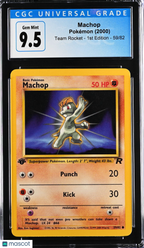 Pokemon TCG—Machop #59/82 2000 Team Rocket—common Regular 1st Edition CGC 9.5
