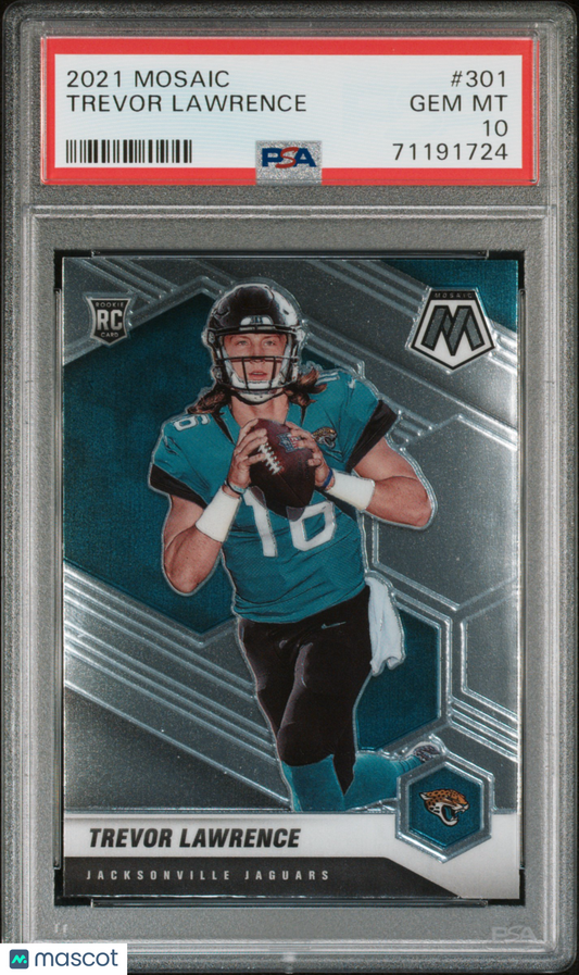 2021 Panini Mosaic Football Trevor Lawrence #301 PSA 10