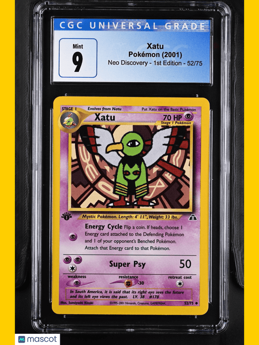 Pokémon Xatu 2001 Pokémon Neo Discovery - 1st Ed. #52/75 English CGC 9