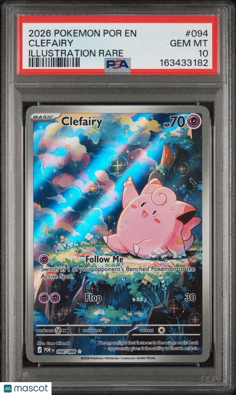 2026 Pokemon—Clefairy #094 Perfect Orderr—Illustration Rare Holo PSA 10