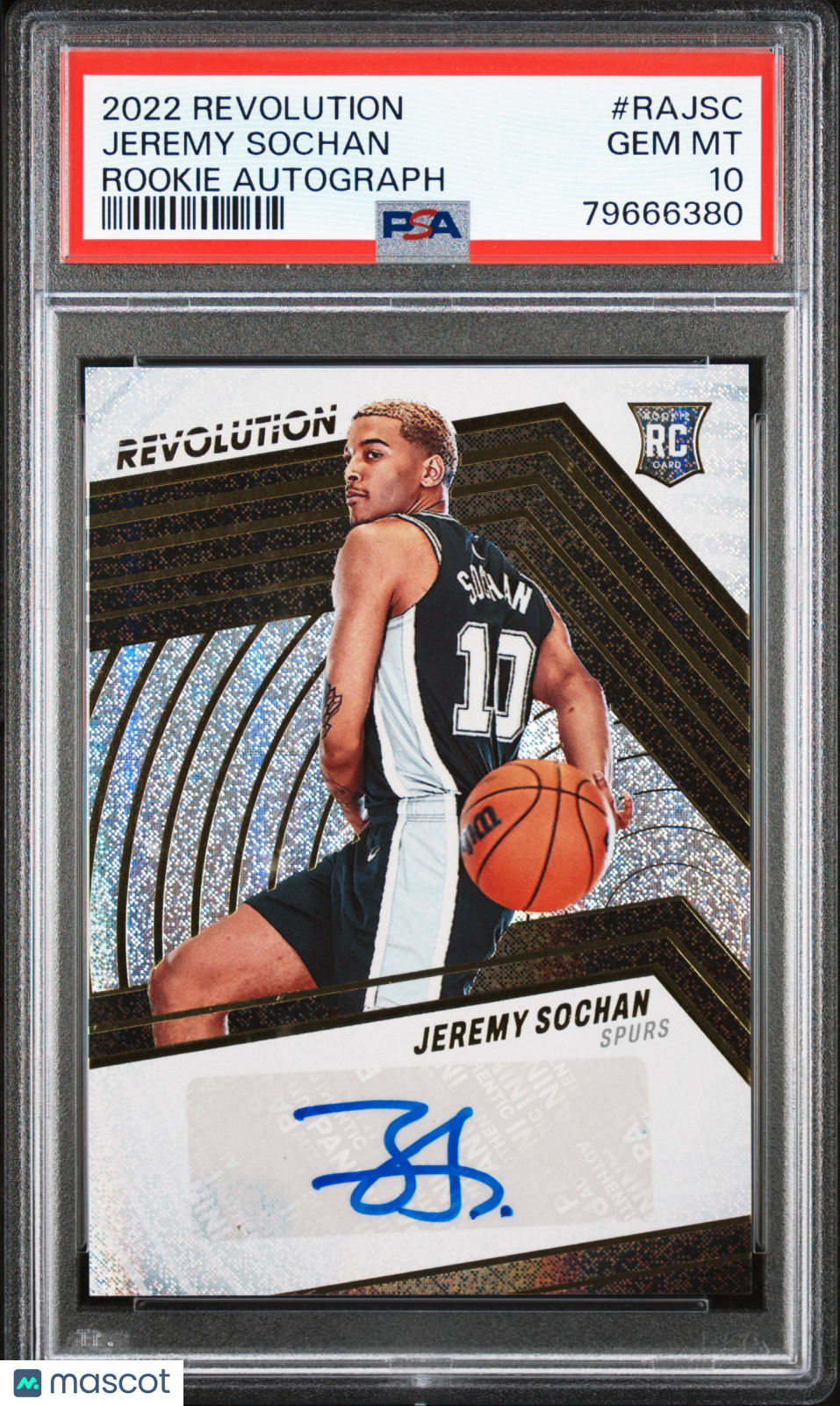 2022 Panini Revolution Rookie Autographs Basketball Jeremy Sochan #RAJSC PSA 10 - Papa Joey's Collectibles