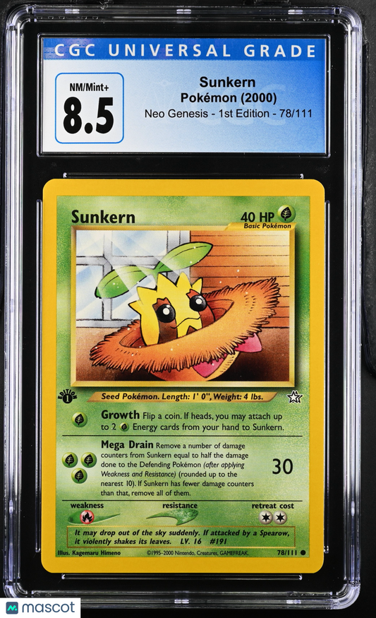 Sunkern 2000 Pokemon Neo Genesis #78/111 1st Edition CGC 8.5