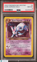 2002 —Dark Espeon #4 Pokemon Neo Destiny—Holo Rare Holo PSA 8