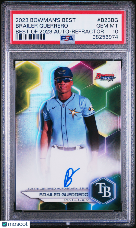 2023 Bowman's Best Baseball Brailer Guerrero Refractor #B23BG PSA 10