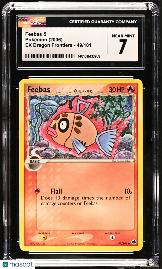 Feebas δ 2006 Pokémon EX Dragon Frontiers #49/101 CGC 7