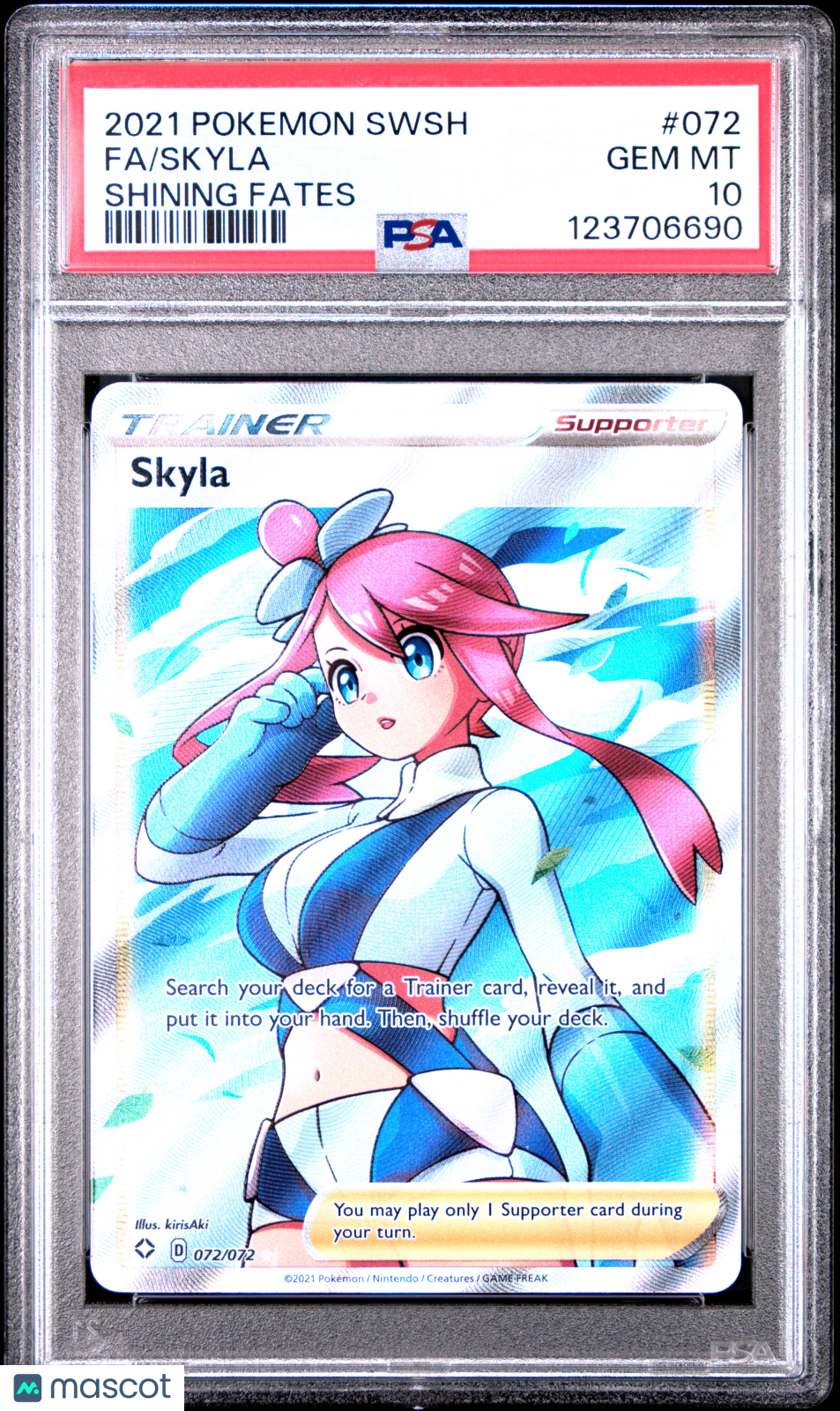 2021 Pokemon TCG—Skyla #072 Shining Fates—Ultra Rare Foil PSA 10