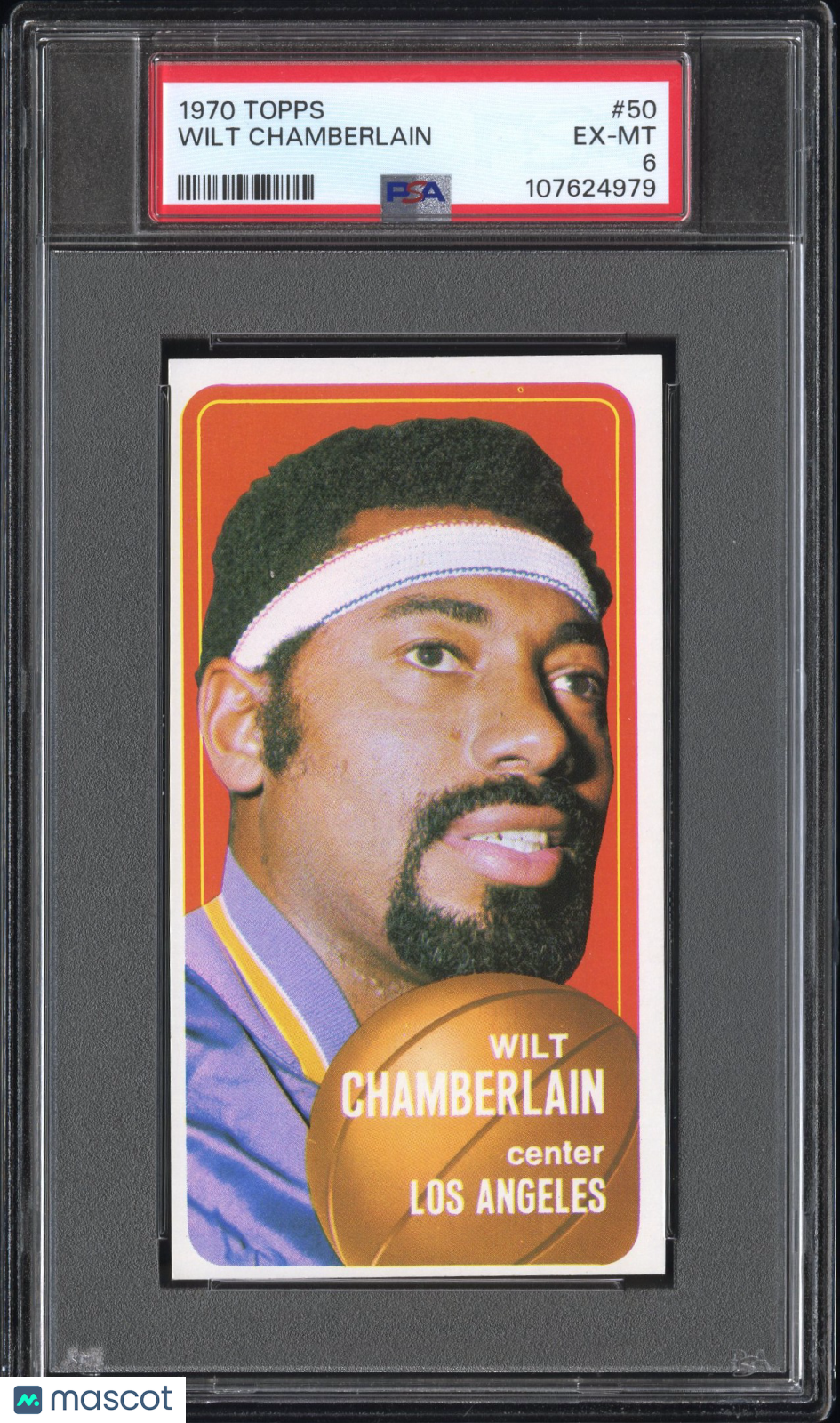1970 Topps Basketball Wilt Chamberlain #50 PSA 6