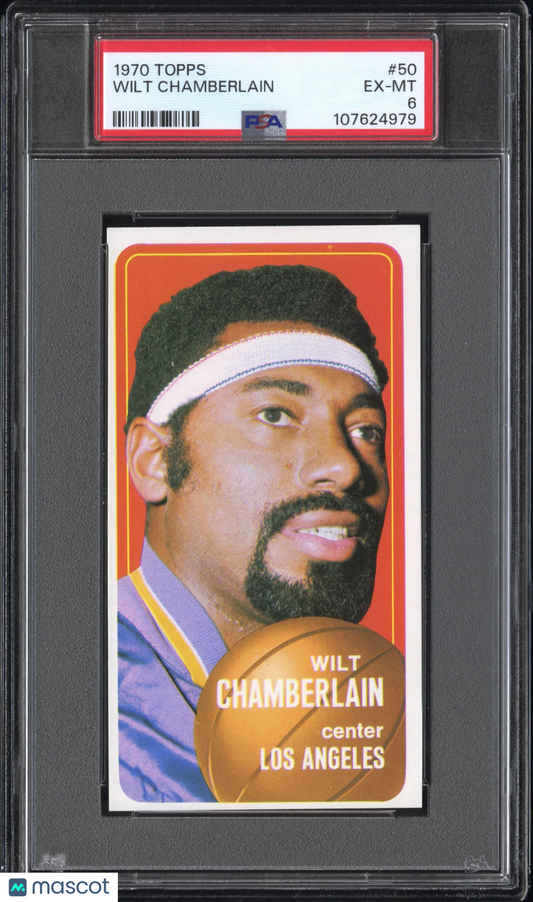 1970 Topps Basketball Wilt Chamberlain #50 PSA 6