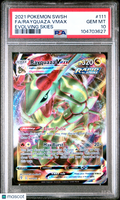 2021 Pokemon—Rayquaza VMAX #111 Evolving Skies—Ultra Rare Holo PSA 10