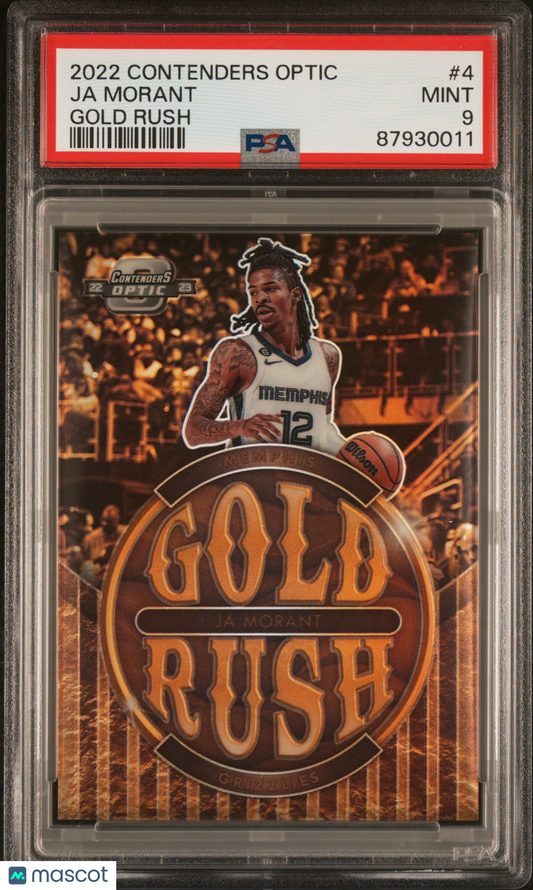 2022 Panini Contenders Optic Gold Rush Ja Morant #4 PSA 9