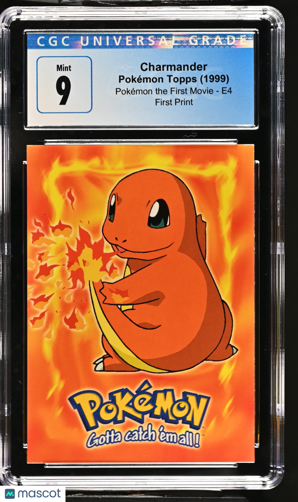 1999 Topps Pokemon The First Movie—Charmander #E4 of 12 First Print—CGC 9