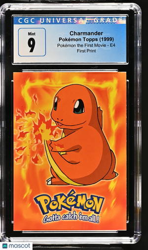 1999 Topps Pokemon The First Movie—Charmander #E4 of 12 First Print—CGC 9