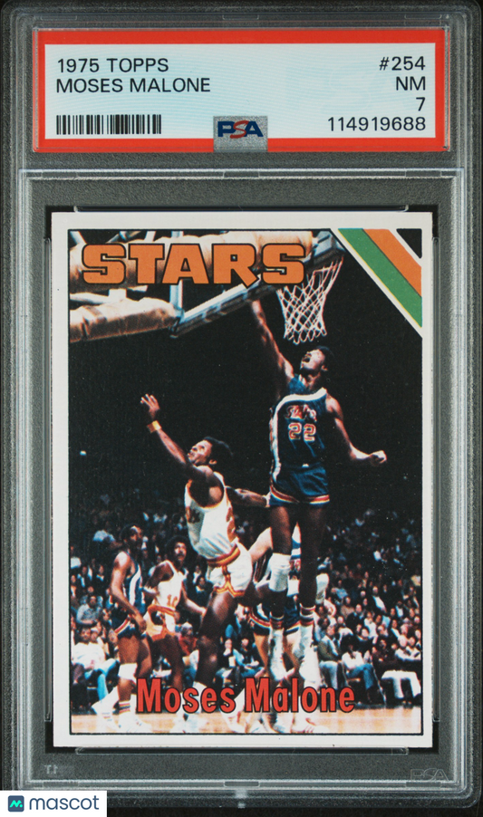1975 Topps Basketball Moses Malone #254 PSA 7