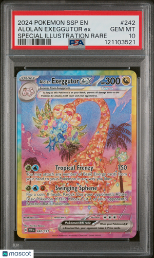2024 Pokemon TCG—Alolan Exeggutor ex #242 Surging Sparks—SIR Holo PSA 10