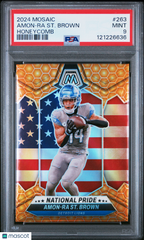 2024 Panini Mosaic —Amon-Ra ST. Brown #263 Honeycomb National Pride —PSA 9
