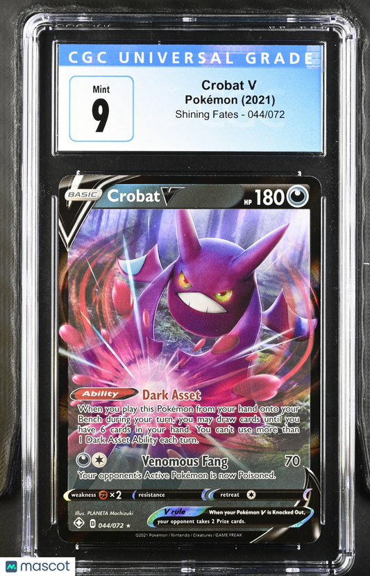 Crobat V 2021 Pokemon Shining Fates #044/072 CGC 9